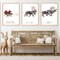 3Pcs Christmas Wall Art Prints 12x16in Santa Claus Reindeer with Sleigh Art Poster Decor Large Aesthetic Xmas Posters Room Decor for Gallery Living Room Bathroom Wall Decor(UNFRAMED)